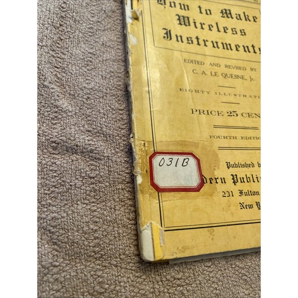 How To Make Wireless Instruments C.A. Le Quesne Jr. Fourth Edition Antique 1913 - Picture 3 of 14